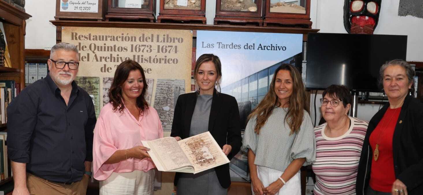 El Cabildo de La Palma restaura El Libro de Quintos del siglo XVIII de Teguise